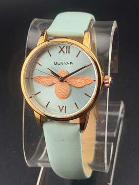 BOGO! - Benyar 3D Bee Bug Butterfly Dial Quartz Watch Mint Green or Light Blue